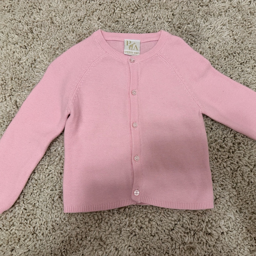 Petit Ami Classic Toddler Pink Cardigan size 18 months